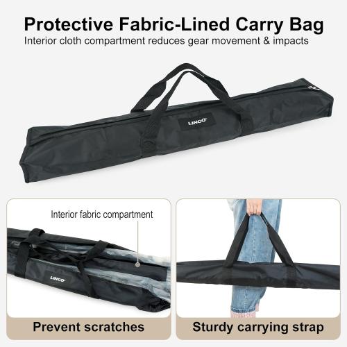 (Missing 4 clamps) LINCO Lincostore Backdrop Support Stand Kit 10x6.5ft Adjustable Photography Studio Photo Background Support System with Carrying Bag for Green Screen Muslin, 4171