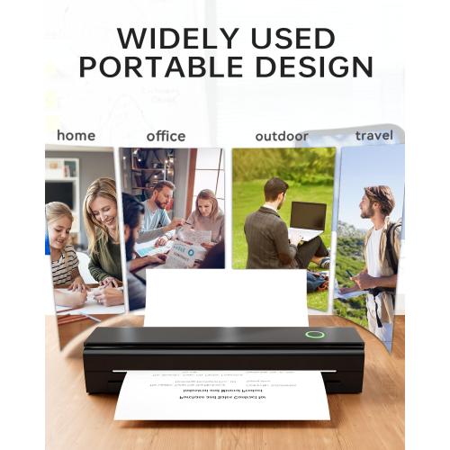 Portable Printers Wireless for Travel, N80 Wireless Thermal Printer Bluetooth Inkless Printer Support 8.5 X 11 US Letter & A4, Compatible with iOS, Android, Laptop