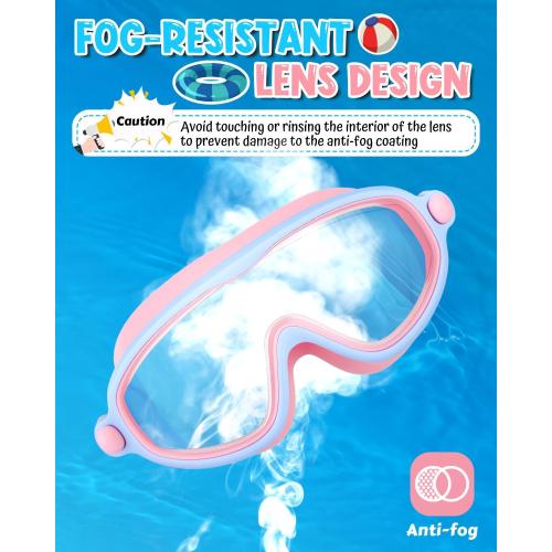 Rantizon Swim Goggles 2 Pack, Wide View Anti Fog&UV Swimming Goggles for Audlt, No Leaking Swim Glasses for Men Women Kids