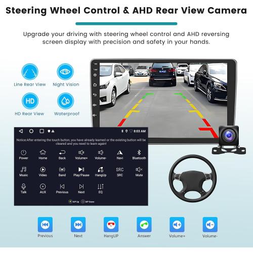 Roinvou 2 64G Radio for Toyota Camry 1997-2003 Android 13 Car Stereo Wireless Carplay, 9 inch Touch Screen for Camry Android Auto Bluetooth GPS WiFi FM RDS Mirror Link 26UI   Backup Camera