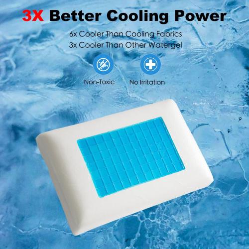 macinso Gel Cooling Pillows for Sleeping, Cooling Memory Pillows for Side Back Stomach Hot Sleepers, Gel Layer Provides Coolness Luxury Memory Foam Pillow for Neck and Shoulder 1Pcs