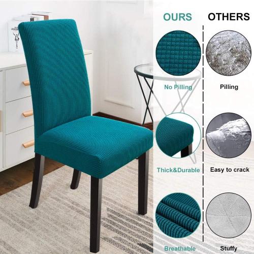 NORTHERN BROTHERS Chair Covers Stretch Chair Covers, 8 Pack Chair Slipcovers Dining Chair Protector Cover for Hotel, Dining Room, Banquet (Teal)