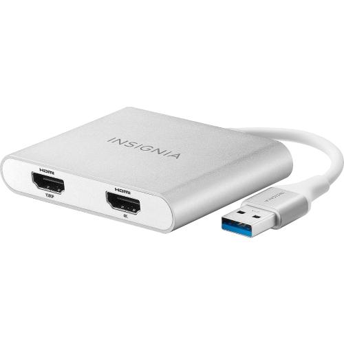 Insignia - USB to Dual HDMI Adapter - Model: NS-PU32H4A