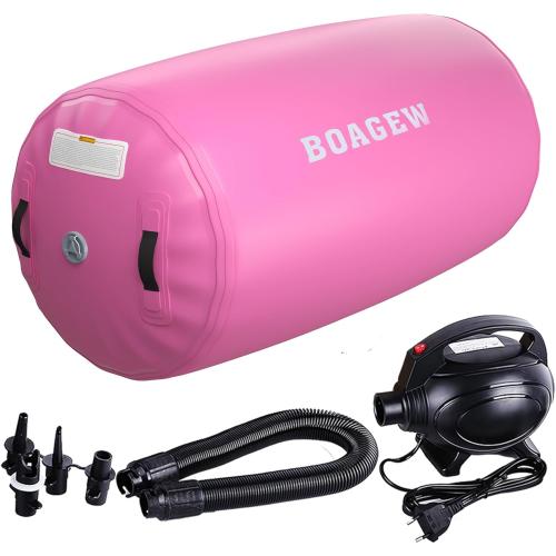 Air Roller Inflatable Tumbling Roller Gymnastics Barrel Air Mat Octagon Mat with Electric Pump for Backhandspring Training Cheerleading Home Use