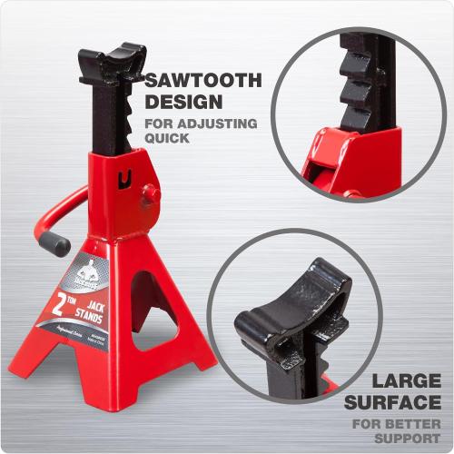 Jack Stands Low Profile 2 Ton(4000 LBs) Lifting Car Stand, Fit Use for Cars Automotive Small Vehicles, 2 Pack