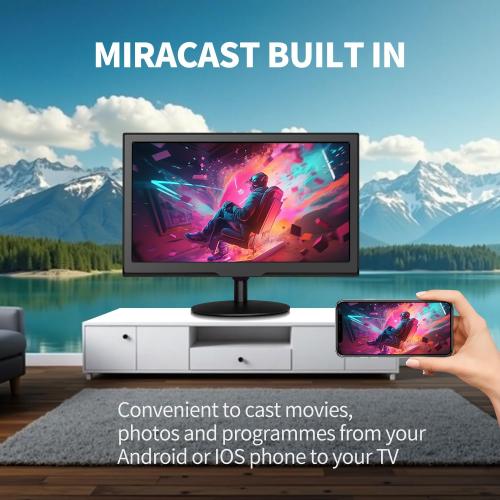 BLACK 20inch Smart TV,Full HD 1080p LED Flat Screen with ATSC TV,with Built-in HDMI USB Suitable for Kitchen Kid's Room Basement or RV Camper