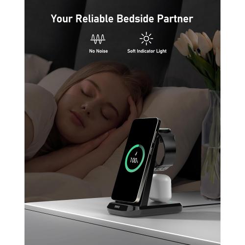 Wireless Charger for Samsung Phones Watch Earbuds(Not for Z Flip & A Serie-Phone),SWIO 3 in 1 Charging Station for Galaxy Watch 7/Ultra/6/5/4/3,S25 S24 S23 S22 S21 S20/Note 20 10/Z Fold 4 3,Buds/2/Pro