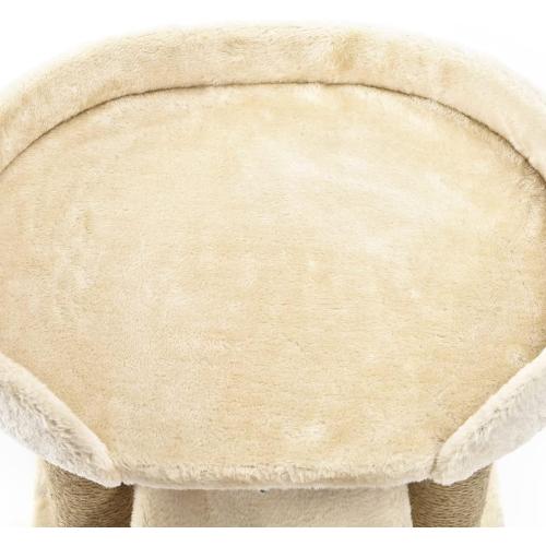 Amazon Basics Multi- Platform Cat Tree with Scratching Post for Indoor Cats up to 25lbs, 18 x 14 x 22 Inches, Beige