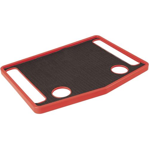 Support Plus Walker Tray Table - Non Slip Mobility Mat with Cup Holder (21x16) - Red