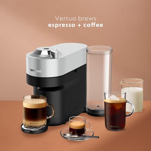 Nespresso Vertuo Pop  Deluxe by De'Longhi with Aeroccino, Silver