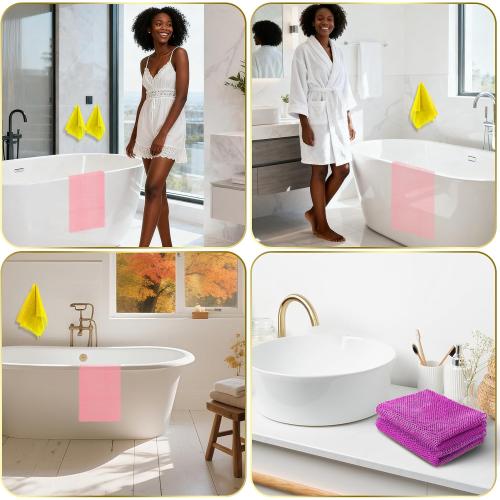 UJFQBH 3 Pack African Net Sponge, African Exfoliating Net Bath Sponge Long Net Bath Sponge Exfoliating Shower Body Scrubber Back Scrubber Skin Smoother,Great for Daily Use (Pink,Yellow,Purple)