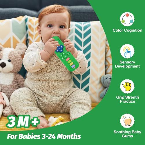 Fu Store 3 Pack Baby Teether Toy Chew Toy for Babies 0-12 Months 6-36 Months TV