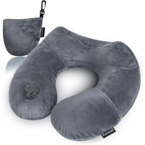 Inflatable Travel Pillows for Airplanes, Easy Blow Up Inflatable Travel Neck Pillows for Air Travel Sleeping Long Flight, Comfort Travel Air Pillows for Car Train Office Nap Camping