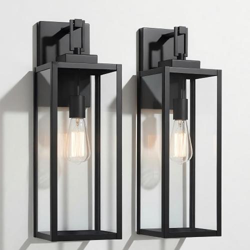 2 Pack 22 Large Size Outdoor Wall Sconce,22 Inch Outdoor Wall Lantern Light for Garage Porch Light Extra Large Exterior Light Fixture for Porch Patio