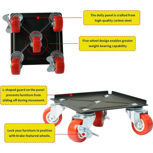 Heavy Duty Furniture Movers with Wheels,Furniture Dolly 5 Wheels,Furniture Movers Sliders 360 Ratating,1200lbs/550kg Load Capacity,Furniture Lift Mover Tool Set for Sofa,Fridge,Washing Machine SYMORIN