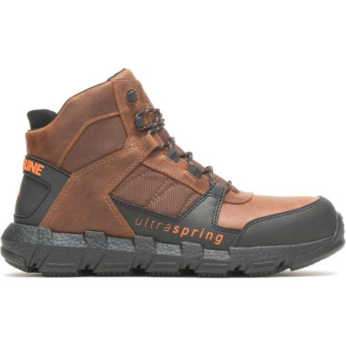 Size 12EW Color Brown WOLVERINE Men's Rev Ultraspring DuraShocks CarbonMax Vent Mid Industrial Boot