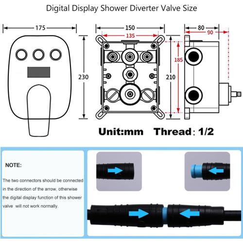 12Inch Brushed Gold Ceiling Shower System & 8Inch Wall-Mount Shower Faucet Set, 2 in 1 Handheld with Adjustable Slide Bar Included Temperature Display Valve and Trim Kit Can Work At Once