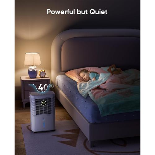 Size 34 Pint Color White  Dehumidifiers for Home, Basement, Bedroom, Bathroom, 2500 Sq.ft Dehumidifier with Drain Hose, Smart Humidity Control & Display, 3 Operation Modes, 24H Timer, Child Lock (White)