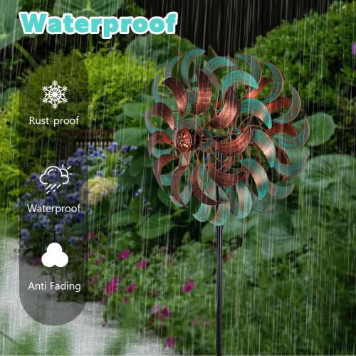 DREAMSOUL 360° Wind Spinners Outdoor, Metal Wind Spinner 64 Inch Windmill for Yard Garden Outdoor Decor