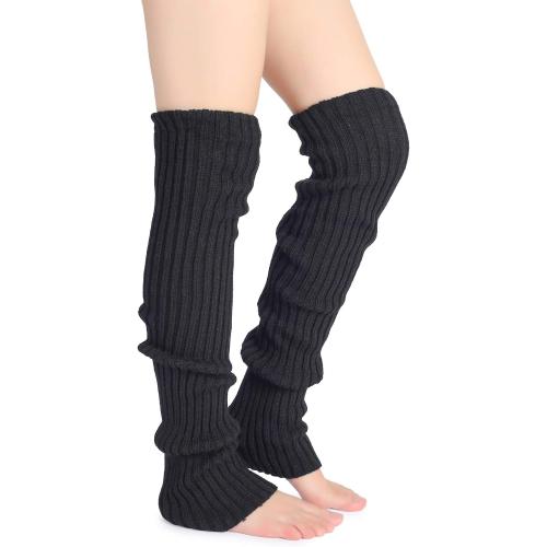 Pareberry Women's Winter Over Knee High Footless Socks Knit Warm Long Leg Warmers