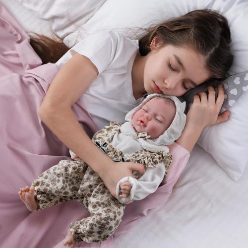 Reborn Baby Dolls - 18 Inch Realistic Newborn Doll with Sound Sensor - Real Life Lifelike Toddler Doll - Life Like Doll Set Toys for Age 3 4 5 6 7 8 9 10 Year Old Girls Kids Birthday