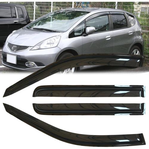 4pcs Original Shatterproof Rainproof Side Window Wind Deflectors for Honda Fit 07-08,Tape-on Rain Guard Sets,Nice Looking Window Visors for Cars,Window Deflector fit for 2007-2008 Honda Fit 94743