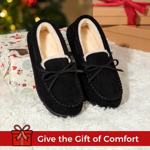 SIZE 8 HomeTop Women's Moccasins House Slippers Memory Foam Indoor Outdoor Ladies Shoe