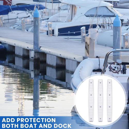 Menkxi Dock Fenders 42.13 x 5.91 x 3.94 Inches Long Dock Bumpers Straight-Edge Boat Fenders UV-Resistant Marine Vinyl Boat Bumpers for Docking Guard Vertical Protection