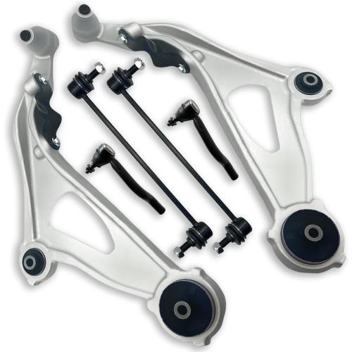 6PCS Front Lower Control Arm Sway Bar End Link Tie Rod Fit for Infiniti 2013 JX35, 2014 2015 2016 2017-2019 QX60, for Nissan 13-19 Pathfinder K623063 K623064 K750094 K750095 ES801265 ES801266