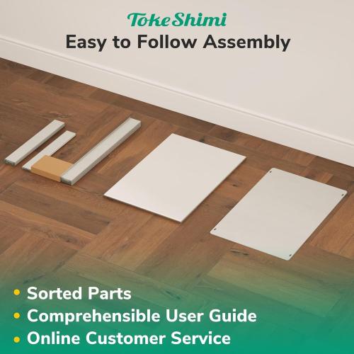 TokeShimi 12 x 36 Farmhouse Medicine Cabinet Recessed or Surface Mount Aluminum, Mirror with Stepless Adjustable Storage, Silver Bathroom Mirror Medicine Cabinet Frameless Metal Modern