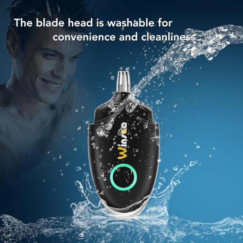 Winsea Ear and Nose Hair Trimmer for Men and Women – Travel Trimmer, High-Precision Nose Shaver, USB Rechargeable, Waterproof, Safe & Quiet Operation, Portable Ear Hair Remover Design