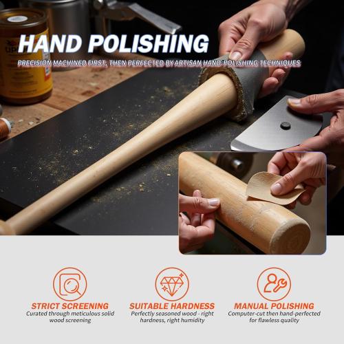 Professional Wood Baseball Bat 21-34 Inch，High-Density Maplewood for High Impact Resistance & Durability, Perfect for Baseball Training & Games
