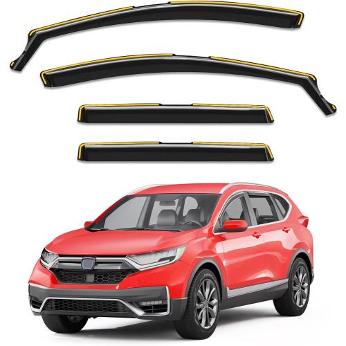 in-Channel Window Rain Guards Fit for Honda CRV (CR-V) 2017 2018 2019 2020 2021 2022, Extra Durable Window Visors Window Deflectors Vent Visors Vent Shades Car Accessories-4 pcs