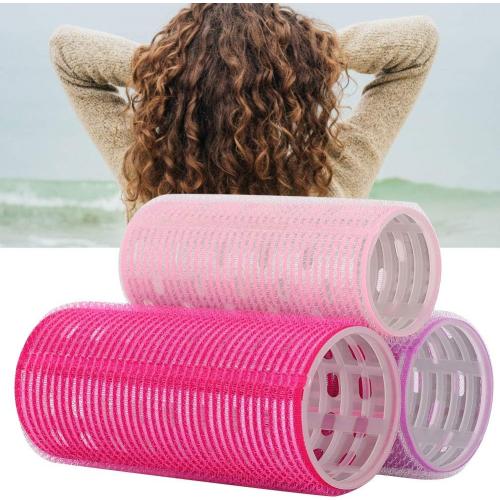 Hair Roller Sets, 3Pcs Self-Adhesive Hair Rollers, Portable Grip Holding Styling Curlers, Hairdressing Tool, Salon Hair Dressing Curlers for DIY Hair