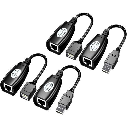 USB Over Cat6，SNLLMZI USB RJ45 Extender Over Cat5/Cat5e/Cat6/Cat7/Cat8 Cable Extension Cable Connector Adapter - 2 Pairs