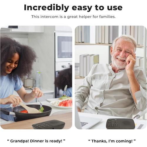 Hosmart UltraSpeak Pro Intercoms Wireless for Home, Two-Way Real-time Intercom Full Duplex Wireless Intercom System for Home Use, Clear Sound House Intercom System for Business with 1200 Feet Range