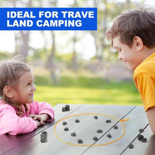 Magnetic Chess Set with 32 Travel-Stones, 3 String & Portable Storage Bag, Strategy Board Game for Family Game Night, Indoor Outdoor Use for Kids Adults