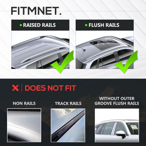 Heavy Duty 300 LBS Universal Roof Rack Cross Bars Compatible with Flush & Raised Side Rails, Adjustable Crossbars Cargo Carrier Rooftop Luggage Cars Vehicles Suvs