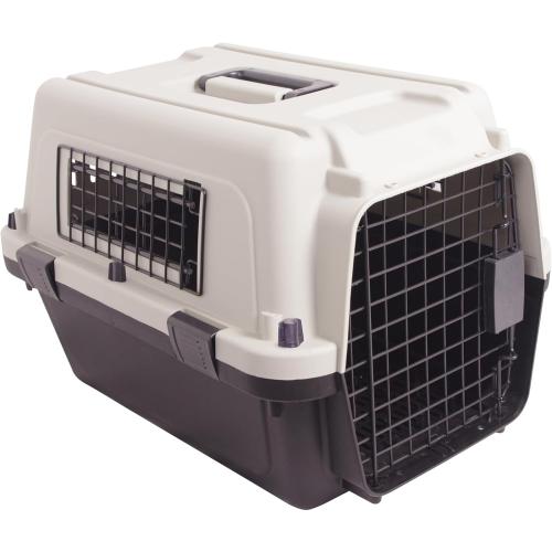 Plastic Dog/Cat Crate Portable Travelling Pet Kennel Without Wheel for Dogs/Cats, Small, Tan