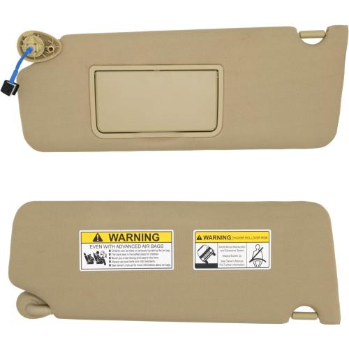 NHILES Driver & Passenger Side Sun Visor Fits for Honda Pilot 2016-2022 Honda Ridgeline 2018-2020 Replacement Sun Shade # 83280-TG7-A12ZA 83230-TG7-A12ZA (Shadow Beige)