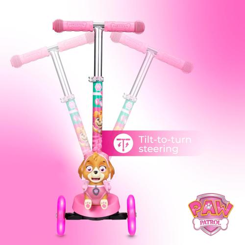 3D Kick Scooter for Kids, Self-Balancing 3 Wheeled Light Up Scooter with Extra Wide Anti-Slip Deck, Rear Brake, Lean to Steer, Lightweight Design, for Kids 3 and up, 75 LB Limit