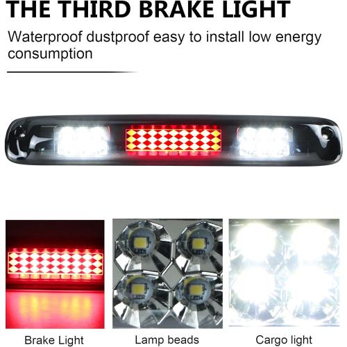 Tresound LED Third 3rd Brake Light for 1999-2007 Chevy Silverado GMC Sierra 1500 2500 3500 HD Classic, Rear Cargo Lamp High Mount Stop light