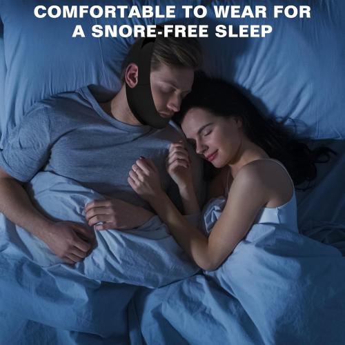 NOIKO Anti Snoring Chin Strap Adjustable, High Elasticity Traceless Chin Strap for Sleeping, Effective Anti Snoring Device, Snore Stopper Breathable and Durable for Adult