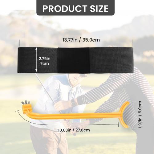Amy Sport Golf Swing Training Aid Wrist Hinge Adjustable Arm Band with Hanger Smartball Connection Band for Correction, Men Women Ball Between Arms Practice Tool