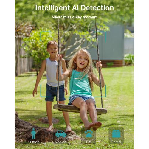 ZUMIMALL Solar Security Cameras Wireless Outdoor, 360° View Outdoor Camera Wireless Solar Powered,2.4G WiFi，2K/3MP Color Night Vision,2-Way Talk, PIR Motion Alert, Cloud Storage, Work with Alexa