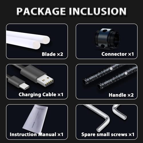 2 in 1 Dueling Lightsaber Alloy Handle Light Saber 15 RGB Colors with 4 Modes 6 Sound Effects USB Rechargeable Detachable Lightsaber for Kids Adults Ideal Birthday Children's Day Halloween Christmas