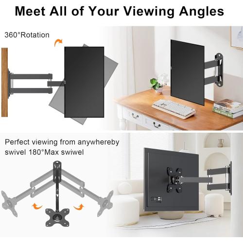 TV Wall Mount, Bracket for Most 13-32 inch LED, LCD Monitor and Plasma TVs, Max VESA 100x100mm by XINLEI (MA1330)