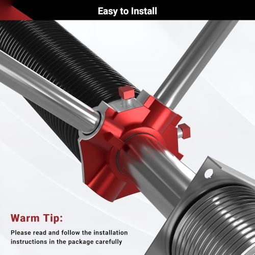 Garage Door Spring 0.250 x 2” x 35” (Pair), 18000 Cycles Garage Spring Door Replacement, Heavy-Duty & Long-Lasting Garage Door Torsion Spring