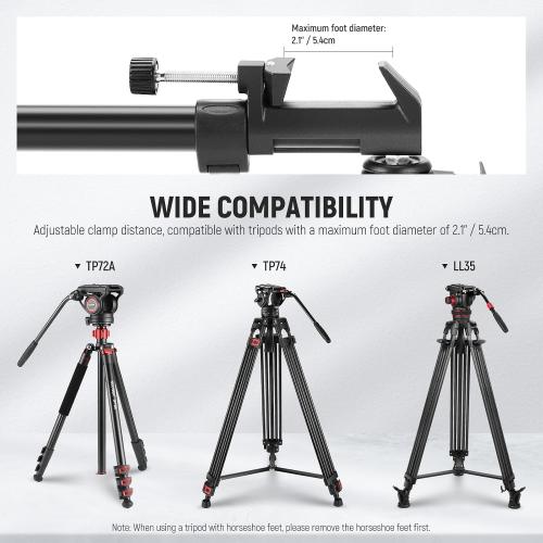 NEEWER Photography Tripod Dolly, Heavy Duty 50lbs Capacity Tripod Wheels with 3 Rubber Wheels for DSLR Cameras Camcorder Photo Video Lighting