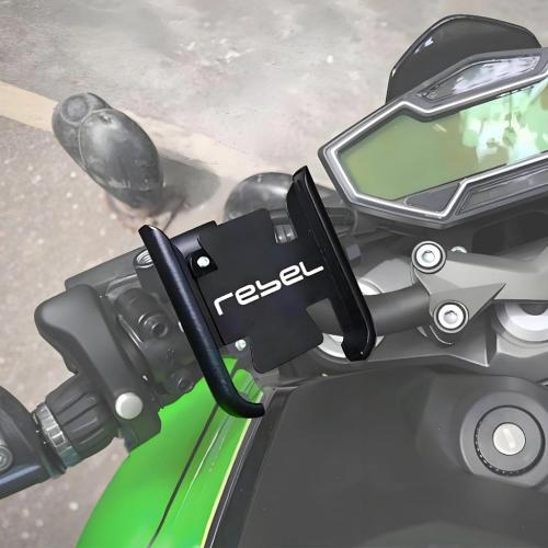for Honda Rebel 300 500 1100 CMX300 CMX500 CMX1100 Motorcycle Phone Holder Auxiliary Handlebar Nav Mount Fits Mobile Phones of 2.55-3.93 in